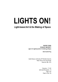 Light-Based Art & the Making of Space