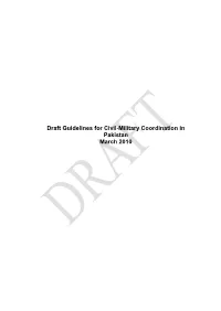Revised Draft UN Civil Military Guidelines for Complex Emergency