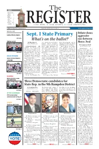 Sept. 1 State Primary