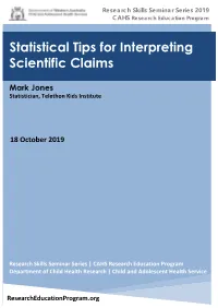 Statistical Tips for Interpreting Scientific Claims