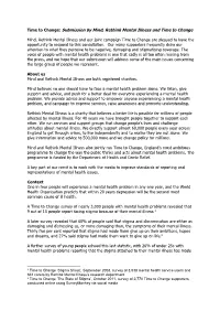 Submission by Mind, Rethink Mental Illness and Time to Change