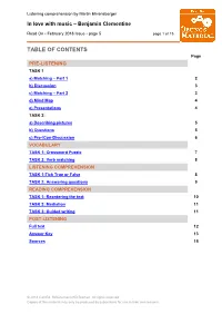 Table of Contents
