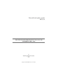 The Thunchath Ezhuthachan Malayalam University Bill, 2013