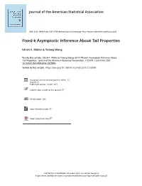 Fixed-K Asymptotic Inference About Tail Properties