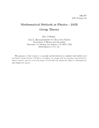 Group Theory –