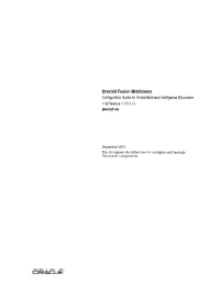 Oracle Fusion Middleware Configuration Guide for Oracle Business Intelligence Discoverer, 11G Release 1 (11.1.1) B40107-05