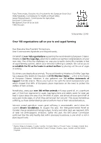 Over 160 Organisations Call on You to End Caged Farming