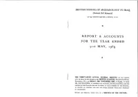 REPORT & ACCOUNTS for the YEAR ENDED 31St MAY, Rg6g