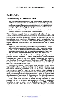The Rediscovery of Cordwainer Smith
