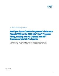 Volume 12: PCIE Configuration Registers (Haswell)