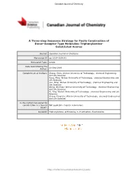 A Three-Step Sequence Strategy for Facile Construction of Donor-Acceptor Type Molecules: Triphenylamine- Substituted Acenes