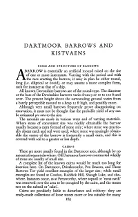 Dartmoor Barrows and Kistvaens