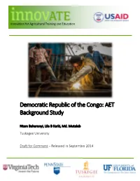 Democratic Republic of the Congo: AET Background Study