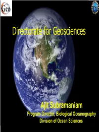 Directorate for Geosciences