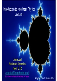 Introduction to Non-Linear Physics Lecture 1