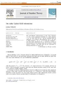 On Cubic Galois Field Extensions