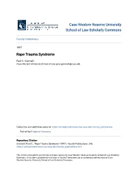 Rape Trauma Syndrome
