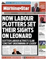 Scottish Labour Activists Slam 'Constant