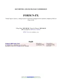 Compass EMP Funds Trust Form N-PX Filed 2013-08-30