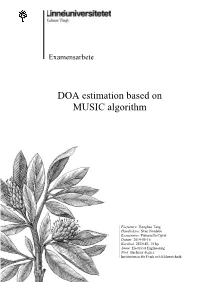DOA Estimation Based on MUSIC Algorithm