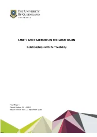 FAULTS and FRACTURES in the SURAT BASIN Relationships With