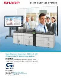 Sharp Electronics Corporation – RFP No. S-1207