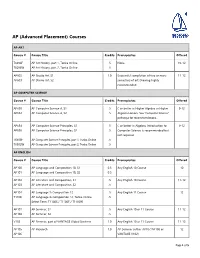 AP (Advanced Placement) Courses