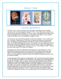 Daily Saints - 7 October