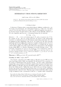 Determinacy from Strong Reflection