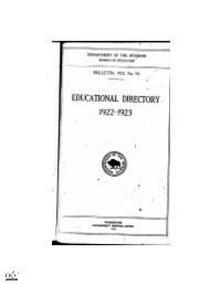 Educational Directory, 1