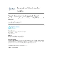 European Journal of American Studies, 8-1 | 2013 What’S the Matter with Benjamin O