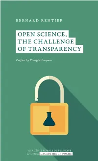 Open Science, the Challenge of Transparency 30