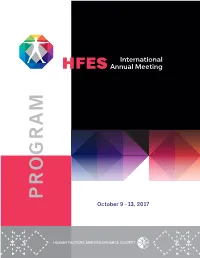 PROGRAM October 9 –13, 2017