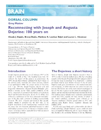 Reconnecting with Joseph and Augusta Dejerine: 100 Years On