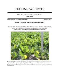 Technical Note 67: Cover Crops for the Intermountain West