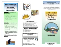 An Introduction to Regulations for Gold Prospecting