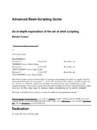 Cooper (2007) Advanced Bash Scripting Guide