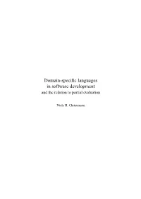 Domain-Specific Languages in Software Development
