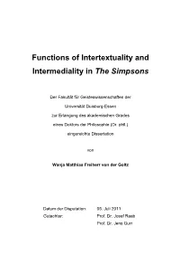 Functions of Intermediality in the Simpsons