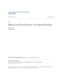 Illinois Local Food Systems: a Geospatial Analysis Abu S