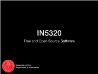 IN5320 Free and Open Source Software