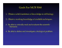 MCB5068 Intro