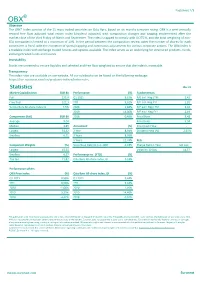 OBX Index Is a Tradable Index with Exchange Traded Futures and Options Available
