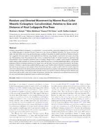 Random and Directed Movement by Warren Root Collar Weevils (Coleoptera: Curculionidae), Relative to Size and Distance of Host Lodgepole Pine Trees