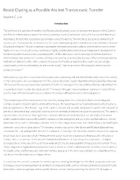 Resist-Dyeing As a Possible Ancient Transoceanic Transfer
