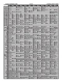 Sunday Morning Grid 5/10/15 Latimes.Com/Tv Times
