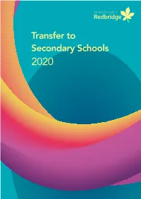 Transfer to Secondary Schools 2020 Transfer 2020-2021