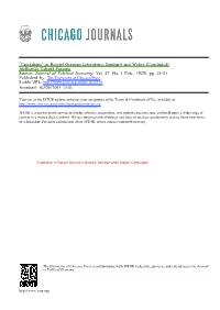 "Capitalism" in Recent Ge&Man Lite&Atu&E