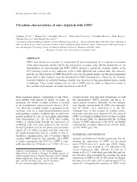 Circadian Characteristics of Mice Depleted with GPR7