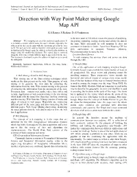 Direction with Way Point Maker Using Google Map API